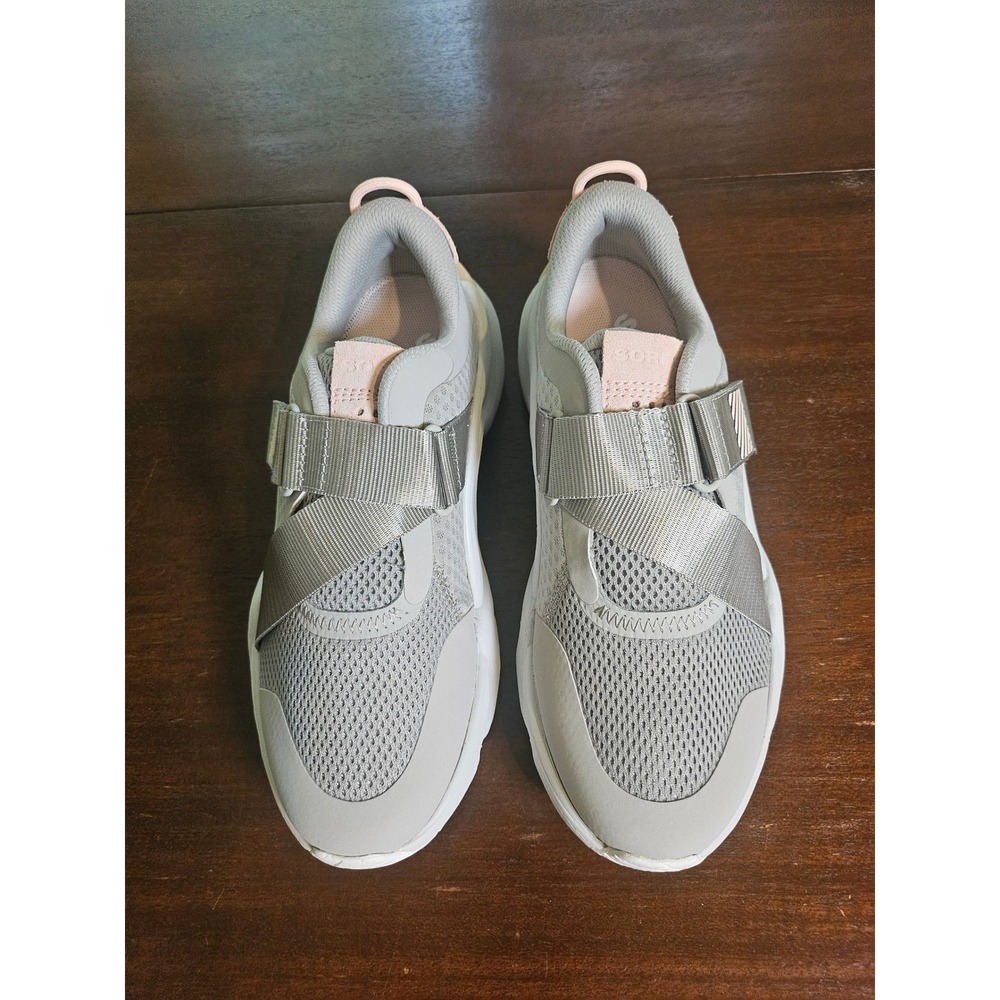 Sorel Kinetic Impact Strap Sneakers Women Size 8 Grey Pink Breathable Mesh Shoes - Picture 1 of 10